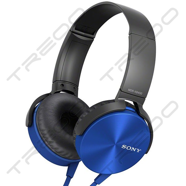 Sony MDR-XB450AP On-Ear Headphone with Mic - Blue