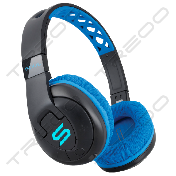 Soul by Ludacris X-Tra Wireless Bluetooth Over-The-Ear Headphone with Mic - Blue