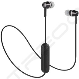 Audio-Technica ATH-CKR300BT Wireless Bluetooth In-Ear Earphone with Mic - Black 