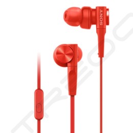 Sony MDR-XB55AP In-Ear Earphone with Mic - Red