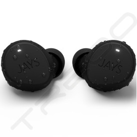 JAYS m-Seven True Wireless Bluetooth In-Ear Earphone with Mic - Black on Black 