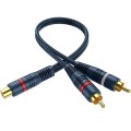 Dual RCA Male to Single RCA Female Adapter Cable
