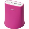 thecoopidea Jelly 5.1A 4-Port USB Power Block - Pink