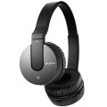 Sony MDR-ZX550BN Wireless Bluetooth Noise-Cancelling On-Ear Headphone with Mic - Black